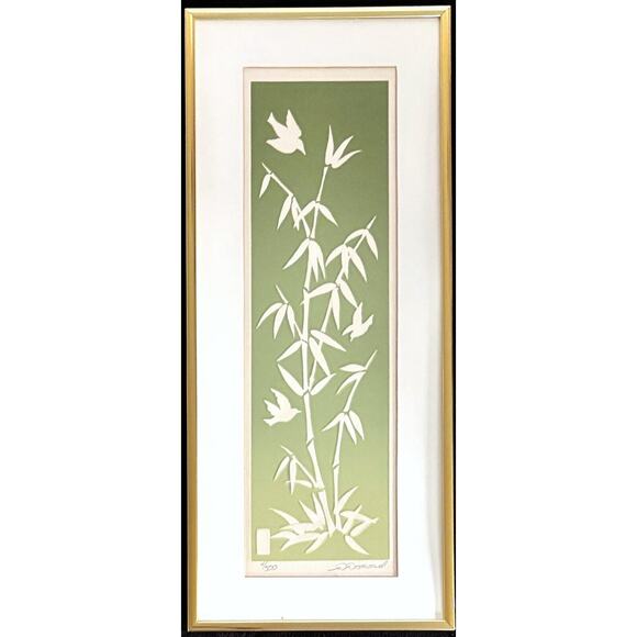 Rare Warren Woodward Framed Embossed Serigraph Floral Wall Art (set of 2) SIGNED - Picture 5 of 8